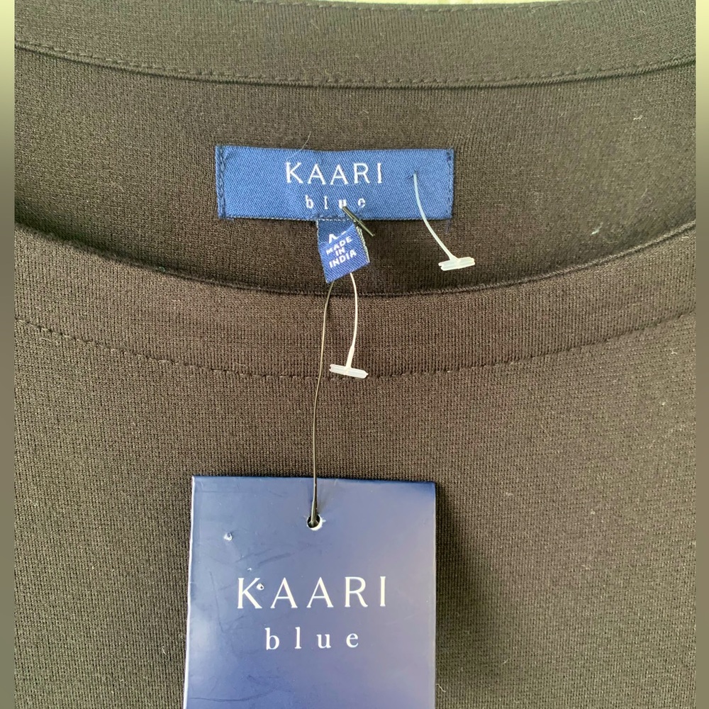 KAARI Blue (NWT) Size Medium Black Dress with Decorative Trim at Bottom of Dress - Picture 3 of 5